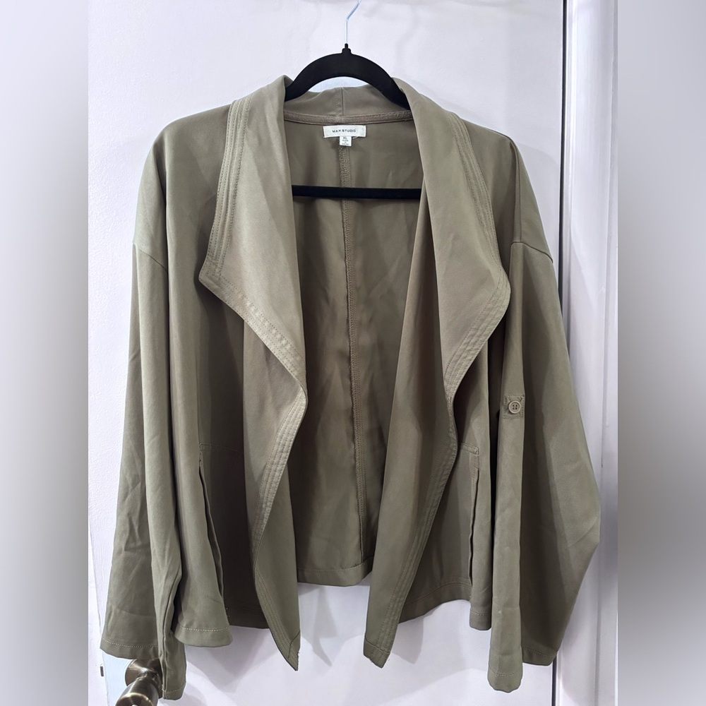 Max Studio Olive Green Utility Blazer - Picture 7 of 7